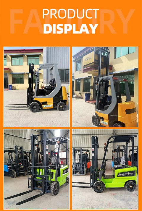 Smooth Operator Electric Forklift Powered By Hydraulic Lifting Mast And Wide Safety Arch, product display in factory.
