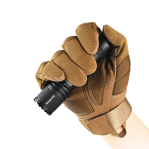 Defender P16 Tactical Flashlight With Dual Tail Switch, 1800 Lumens Rechargeable Handheld Light, 529 Yard Long Throw, Reversible Clip, Instant Strobe For Emergencies, Security Ready, Tough As Nails Outdoor Light
