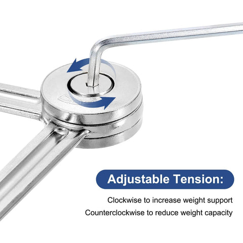 Close-up view of Heavy Duty Gas Struts Lid Support Hinge 200N Adjustable Damper with wrench adjusting tension mechanism.