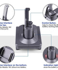 Battery Adapter For Makita 18V High Capacity Battery To Power V7 And V8 Vacuum Cleaners With interface and control button.