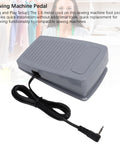 Top Shelf Foot Controller Pedal For Home Sewing Machines With Attached Cord Dead Even Speed Control Compatible With Eversewn Singer Huskystar Models Ironclad Replacement Piece, showing gray pedal with 1.6 meter cord.