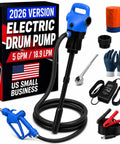 Heavy Duty Electric Drum Pump Blasts Through Fluids At Five Gallons Per Minute Fast Barrel Transfer featuring accessories and components.