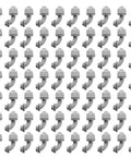 60 pack of grey Half Inch Liquid Tight PVC Conduit Connector 90 Degree Non Metallic NPT Fittings displayed in rows.