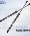 Volkswagen Front Hood Struts Set Dual Gas Spring Lift Supports For 1998-2005 Golf Jetta Cabrio Replaces SG301037 Pack of 2