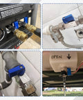 Three Eighths Inch Ball Valve Mini 304 Stainless Steel NPT Female To Male Thread Shut Off Valve installed on various pipes