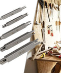 Ditch The Stripped Bolt Blues With This Pro Hex Double Screw Extractor Kit, Featuring 5 Pcs Broken Head Remover Tools Made From Durable Alloy Steel For Effortless M5 To M10 Fastener Removal Like A Total Boss., 5-piece alloy steel screw extractor set for M5 to M10 fastener removal in a workshop