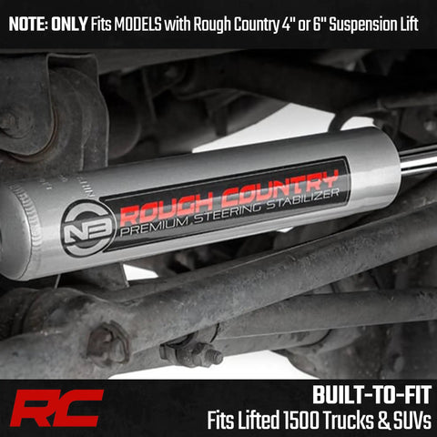 Steering Stabilizer For Lifted Chevy Silverado And GMC Sierra 1500 1999 To 2006 With 4 To 6 Inch Lift Reduces Bump Steer