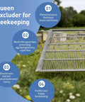 Durable Metal Queen Excluder for 8 Frame Beehives 2 Pack Beekeeping Equipment Heavy Duty Beefy Build Warp Free Weather Resistant