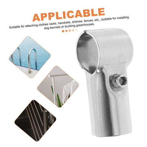4 Pack Stainless Steel Pipe Fittings And Hose Clamps For Steel Tubing DIY Clip Tools Heavy Duty For Greenhouse Shelves End Rails Fences Clothes Racks Dog Kennels And Home Projects