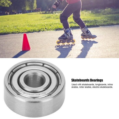 S624ZZ Stainless Steel Bearings 4x13x5mm Pack Of 10 For Skateboards Roller Skates Longboards And Quad Skates, roller skater in park