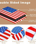 Detailed view of Outdoor Double Sided USA Flag Kit With Pole And Mounting Hardware For Treehouse And Backyard Decor, showing fabric layers and stitching.