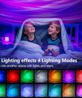 Children enjoying Massive Coverage Galaxy Lights Projector Two Point Zero With Changing Nebula And Galaxy Shapes in bedroom