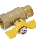 Heavy Duty Brass Ball Valve Featuring G1/2 Male Thread For Fuel And Natural Gas Lines Quick Shut Off Plumbing Parts, compact design.
