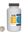 Calcium Phosphate Tribasic Fine Powder 4 Oz Bottle, 99.9% Pure ACS Reagent Grade, Pro Lab Grade for Research, with US quarter for scale.