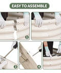 Galvanized Raised Garden Bed Kit 8x2x1 Ft Two Pack Outdoor Metal Planter Boxes For Vegetables And Flowers Built To Last No Fuss Setup Rust Resistant White Finish assembly instructions