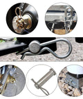 10 Pack Cotter Pins And Hairpin Spring Fasteners Kit For Auto And Engineering Use Galvanized R Clips Retaining Pins 4x75mm installed on machinery and clevis pins.
