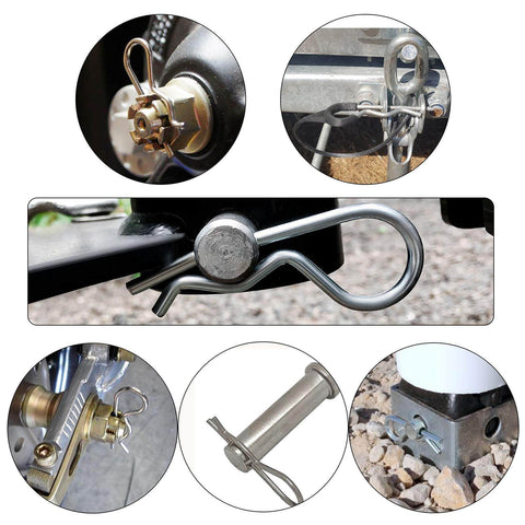 10 Pack Cotter Pins And Hairpin Spring Fasteners Kit For Auto And Engineering Use Galvanized R Clips Retaining Pins 4x75mm installed on machinery and clevis pins.