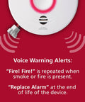 Smart Smoke Detector With WiFi And Alexa Compatibility, Google Home Ready, Hardwired With Battery Backup, Voice Alerts Instructions