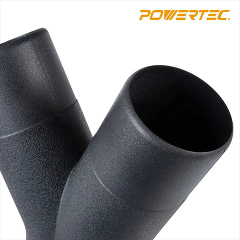 4 Inch To 2-1/2 Inch Dust Collection Splitter Fitting For Hoses, Converts One 4 In Line Into Two 2-1/2 In Lines