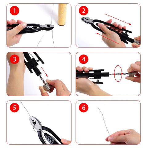 6 Inch Safety Wire Pliers With 25 Feet Stainless Steel Wire Pro Grade Heavy Duty Wire Twisting Tool for aircraft use illustration