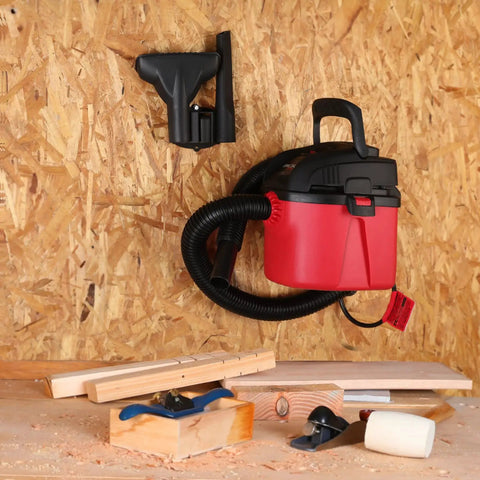 Micro Wet Dry Vacuum Portable 1 Gallon Vac With Collapsible Handle And Wall Bracket 1 HP Peak Power Includes 4 Foot Hose