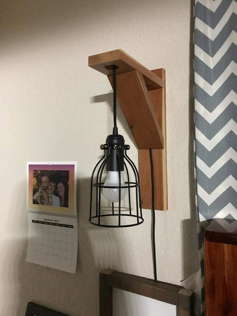 Farmhouse Vintage Industrial Wire Cage Pendant Light Shade Open Style Lamp Guard Dope Adjustable Clamp Fits 1.2 to 1.4 Inch