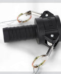 Camlock Fittings Kit 1 Inch Type C And E Polypropylene Cam And Groove Hose Fittings 8 Piece Set With 1 In Female Camlock And 1 In Male Camlock 1 In Hose Shank And Tube Couplings For Quick Connect, black polypropylene hose coupling