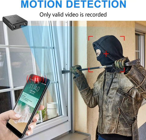 Motion detection alert on phone from Smallest Wireless WiFi Hidden Camera With 1080P HD Video Live Feed Portable Nanny Cam and Baby Monitor