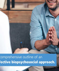 Tackle Chronic Pain With This CBT And Mindfulness Workbook: Simple Brain-Reset Techniques To Cut Pain, Boost Mood, And Reclaim Your Daily Life With Practical, No-Nonsense Exercises For Real World Pain Relief, Steady Progress, And Less Stress. workbook cover with smiling man in therapy