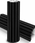 Garage Wall Protector Bumpers In Black Foam, Two Pack Corner Guards visible in foam texture and adhesive backing front view