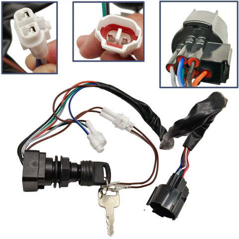 Ignition Key Switch Assembly For Suzuki Outboard Motors 4 Stroke 15 to 250 HP 1998 to 2011 Replacement Control Box Replaces 37110 93J00 93J01 DF Series OEM Grade Replacement For Suzuki Outboard Key Switch
