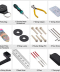 Guitar Tool Kit 31 Pieces For Pro Setup And Repair All In One Luthier Tools With string clipper, screwdriver, picks, wrenches