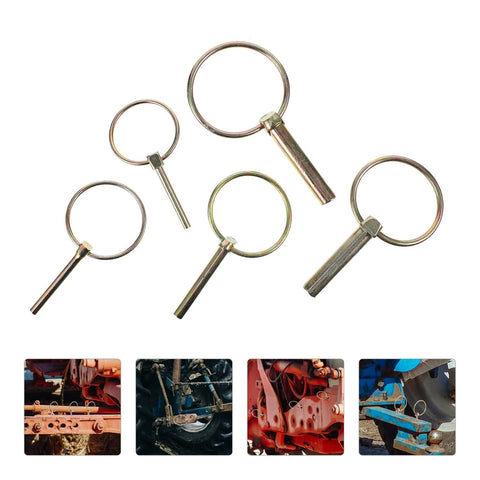 Heavy Duty Three Eighths By One And Three Quarters Inch Locking Trailer Gate Pin Set Built Tough With Zinc Plated Hitch Pins Four Pack