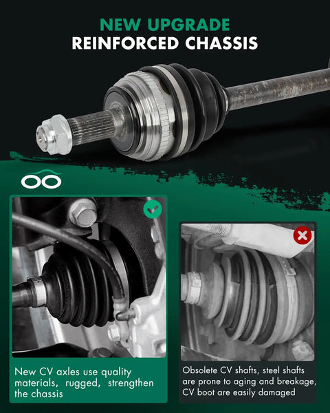 Drop In Ready Front CV Axle Shaft Assembly Pair For Acura RSX 2.0L 2002 2006 Front Left Driver And Right Passenger Side OEM Replacement NCV21549 60 4212 NCV21548 60 4211 2 PCS with reinforced chassis and CV boot