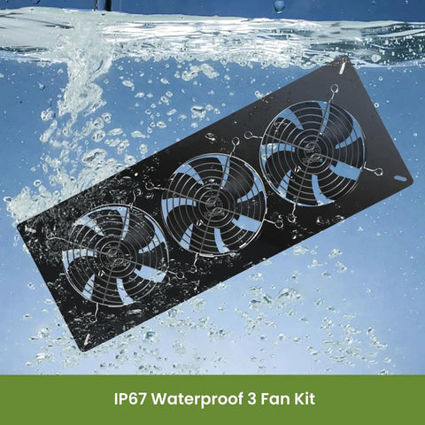 Solar Powered 3 Fan Kit With 25W High Velocity Waterproof Exhaust Fans For Outdoor Greenhouse Chicken Coop Shed Pet House Weatherproof Low Noise Operation No Battery Backup Easy Mount