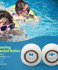 Two kids swimming and PVXH019SA Drive Gear Shaft Bearing Assembly with steering bracket roller in foreground