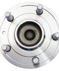 Heavy Duty Rear Wheel Bearing Hub Assembly With Abs Sensor Fits Chevy Bolt Ev And Volt, top view showing steel housing and wheel studs.