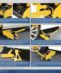 Instructions for using Two Ton Floor Jack With Jack Stands Set, Heavy Duty Hydraulic Trolley Car Jack For Auto Repair, Quick Lift Piston Pump, Steel Construction, Large Saddle, Casters, Safety Lock, Yellow.
