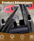 Must Have 496 Piece Vinyl Rubber End Cap Kit For Metal Tubing And Bolts installed on metal frame in black finish