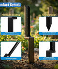 Heavy Duty Fence Post Repair Kit with rust-resistant galvanized steel stake in garden, showing premium coating and design features
