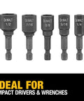 Impact Ready Nut Driver Set Magnetic 5 Piece With Recessed Corners Reduces Shavings And Keeps Fasteners Locked With Extra Strength Magnet For Superior Retention Pro Grade For Pros And DIY.