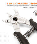 2-in-1 Master Link Pliers For Bikes, 2 In 1 Chain Tool For Quick Link Install And Removal, near close-up showing spring mechanism.