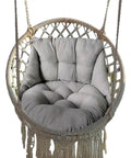Ultra Cozy Hammock Chair Cushion For Patio And Garden Hanging Basket Egg Chair Thick Nest Back Pillow Round Seat Pad Anti Slip Back Support Skin Friendly Soft Filling Gray installed in woven chair