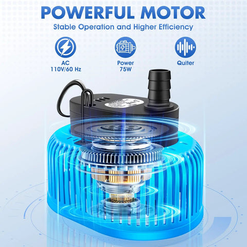 Automatic Pool Cover Pump With Water Sensor For Above Ground Pools, Fast Dry Your Cover After Rain, Sump Pump For Pool Drainage
