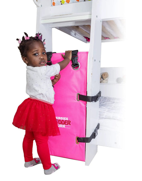 Kid Friendly Ladder Lock For Bunk Beds Pink Prevents Access To Ladders With Easy Install Ladder Cover Guard To Prevent Falls And Accidents, Keeps Toddlers Safe In Any Room, Kid Safe And Durable, Bright Pink Color For Quick Visuals