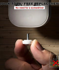 Two Piece Security Quick Thumb Screws Designed For MyQ Smart Garage Door Video Keypad in hand, showcasing easy no-tool installation.