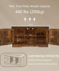Rustic Brown Entryway Shoe Bench With Doors Cushioned Seat 2 Tier Shoe Rack With Six Cubbies 31.5 Inch L 13.8 Inch W dimensions