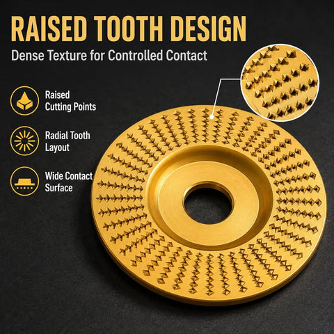 Three Piece Angle Grinder Polishing Pad Kit For Wood Sanding And Finishing with raised tooth design for controlled contact