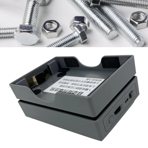 Fully Automatic Screw Arrangement Machine With Six Trays To Keep Your Workbench Hella Organized And Make Fastener Sorting A Total Breeze For Serious Builders Nationwide with gray plastic trays and scattered bolts.
