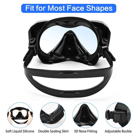 Premium Snorkel Set With Anti Fog Panoramic View Mask And Anti Leak Dry Snorkel Tube For Adults Includes Durable Carry Kit Bag And Quick